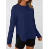 imageAUTOMET Long Sleeve Workout Tops for Women Athletic UPF 50 Sun Rash Guard Shirts Running SPF Gym Quick Dry ClothesNavy
