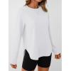 imageAUTOMET Long Sleeve Workout Tops for Women Athletic UPF 50 Sun Rash Guard Shirts Running SPF Gym Quick Dry ClothesWhite