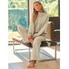 imageAUTOMET Lounge Sets for Women Sweatsuits 2 Piece Outfits 2025 Fall Drawstring Sweatshirt Wide Leg Sweatpants TracksuitApricot