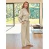 imageAUTOMET Lounge Sets for Women Sweatsuits 2 Piece Outfits 2025 Fall Drawstring Sweatshirt Wide Leg Sweatpants TracksuitApricot