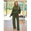 imageAUTOMET Lounge Sets for Women Sweatsuits 2 Piece Outfits 2025 Fall Drawstring Sweatshirt Wide Leg Sweatpants TracksuitArmygreen