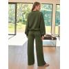 imageAUTOMET Lounge Sets for Women Sweatsuits 2 Piece Outfits 2025 Fall Drawstring Sweatshirt Wide Leg Sweatpants TracksuitArmygreen