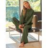imageAUTOMET Lounge Sets for Women Sweatsuits 2 Piece Outfits 2025 Fall Drawstring Sweatshirt Wide Leg Sweatpants TracksuitArmygreen