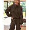 imageAUTOMET Lounge Sets for Women Sweatsuits 2 Piece Outfits 2025 Fall Drawstring Sweatshirt Wide Leg Sweatpants TracksuitCoffee