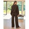 imageAUTOMET Lounge Sets for Women Sweatsuits 2 Piece Outfits 2025 Fall Drawstring Sweatshirt Wide Leg Sweatpants TracksuitCoffee