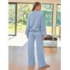 imageAUTOMET Lounge Sets for Women Sweatsuits 2 Piece Outfits 2025 Fall Drawstring Sweatshirt Wide Leg Sweatpants TracksuitLightblue