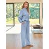 imageAUTOMET Lounge Sets for Women Sweatsuits 2 Piece Outfits 2025 Fall Drawstring Sweatshirt Wide Leg Sweatpants TracksuitLightblue
