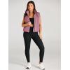 imageAUTOMET Puffer Vest Women Sleeveless Winter Cropped Outerwear Warm Puffy Lightweight Standup Collar Down with PocketsDarkpink