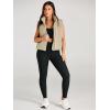 imageAUTOMET Puffer Vest Women Sleeveless Winter Cropped Outerwear Warm Puffy Lightweight Standup Collar Down with PocketsLight Khaki