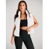 imageAUTOMET Puffer Vest Women Sleeveless Winter Cropped Outerwear Warm Puffy Lightweight Standup Collar Down with PocketsWhite