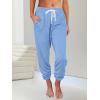 imageAUTOMET Sweatpants Women with Pockets Lounge Pajama Travel Pants Work Joggers Fall Clothes Winter Teachers Outfits 2025Lightblue