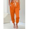 imageAUTOMET Sweatpants Women with Pockets Lounge Pajama Travel Pants Work Joggers Fall Clothes Winter Teachers Outfits 2025Orange