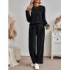 imageAUTOMET Sweatsuits Women 2 Piece Outfit Fall Airport Lounge Sweat Sets With Wide Leg Pants Track Fashion Suits 2025Black