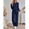 imageAUTOMET Sweatsuits Women 2 Piece Outfit Fall Airport Lounge Sweat Sets With Wide Leg Pants Track Fashion Suits 2025Navy