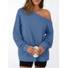 imageAUTOMET Women Off the Shoulder Sweatshirt Oversized Tops Fall Outfits 2025 Y2k Clothes Fashion Clothing Trendy TopBlue