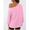 imageAUTOMET Women Off the Shoulder Sweatshirt Oversized Tops Fall Outfits 2025 Y2k Clothes Fashion Clothing Trendy TopPink