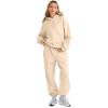imageAUTOMET Womens 2 Piece Outfits Lounge Hoodie Sweatsuit Sets Plus Size Fall Fashion Clothes Airport Travel Pants TracksuitsApricot