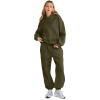 imageAUTOMET Womens 2 Piece Outfits Lounge Hoodie Sweatsuit Sets Plus Size Fall Fashion Clothes Airport Travel Pants TracksuitsArmygreen