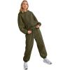 imageAUTOMET Womens 2 Piece Outfits Lounge Hoodie Sweatsuit Sets Plus Size Fall Fashion Clothes Airport Travel Pants TracksuitsArmygreen