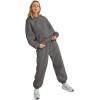 imageAUTOMET Womens 2 Piece Outfits Lounge Hoodie Sweatsuit Sets Plus Size Fall Fashion Clothes Airport Travel Pants TracksuitsBlackgrey