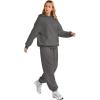 imageAUTOMET Womens 2 Piece Outfits Lounge Hoodie Sweatsuit Sets Plus Size Fall Fashion Clothes Airport Travel Pants TracksuitsBlackgrey