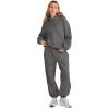 imageAUTOMET Womens 2 Piece Outfits Lounge Hoodie Sweatsuit Sets Plus Size Fall Fashion Clothes Airport Travel Pants TracksuitsBlackgrey