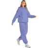 imageAUTOMET Womens 2 Piece Outfits Lounge Hoodie Sweatsuit Sets Plus Size Fall Fashion Clothes Airport Travel Pants TracksuitsBluepurple