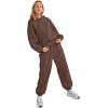 imageAUTOMET Womens 2 Piece Outfits Lounge Hoodie Sweatsuit Sets Plus Size Fall Fashion Clothes Airport Travel Pants TracksuitsChocolate