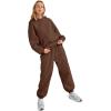 imageAUTOMET Womens 2 Piece Outfits Lounge Hoodie Sweatsuit Sets Plus Size Fall Fashion Clothes Airport Travel Pants TracksuitsCoffee