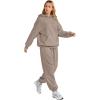 imageAUTOMET Womens 2 Piece Outfits Lounge Hoodie Sweatsuit Sets Plus Size Fall Fashion Clothes Airport Travel Pants TracksuitsCoffeegrey