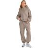 imageAUTOMET Womens 2 Piece Outfits Lounge Hoodie Sweatsuit Sets Plus Size Fall Fashion Clothes Airport Travel Pants TracksuitsCoffeegrey