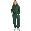 imageAUTOMET Womens 2 Piece Outfits Lounge Hoodie Sweatsuit Sets Plus Size Fall Fashion Clothes Airport Travel Pants TracksuitsDarkgreen