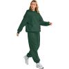 imageAUTOMET Womens 2 Piece Outfits Lounge Hoodie Sweatsuit Sets Plus Size Fall Fashion Clothes Airport Travel Pants TracksuitsDarkgreen