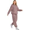 imageAUTOMET Womens 2 Piece Outfits Lounge Hoodie Sweatsuit Sets Plus Size Fall Fashion Clothes Airport Travel Pants TracksuitsDarkpink