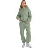 imageAUTOMET Womens 2 Piece Outfits Lounge Hoodie Sweatsuit Sets Plus Size Fall Fashion Clothes Airport Travel Pants TracksuitsGreen