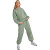 imageAUTOMET Womens 2 Piece Outfits Lounge Hoodie Sweatsuit Sets Plus Size Fall Fashion Clothes Airport Travel Pants TracksuitsGreen