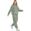 imageAUTOMET Womens 2 Piece Outfits Lounge Hoodie Sweatsuit Sets Plus Size Fall Fashion Clothes Airport Travel Pants TracksuitsGreen