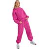 imageAUTOMET Womens 2 Piece Outfits Lounge Hoodie Sweatsuit Sets Plus Size Fall Fashion Clothes Airport Travel Pants TracksuitsHotpink