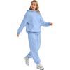 imageAUTOMET Womens 2 Piece Outfits Lounge Hoodie Sweatsuit Sets Plus Size Fall Fashion Clothes Airport Travel Pants TracksuitsLightblue