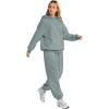 imageAUTOMET Womens 2 Piece Outfits Lounge Hoodie Sweatsuit Sets Plus Size Fall Fashion Clothes Airport Travel Pants TracksuitsLightgreen