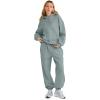 imageAUTOMET Womens 2 Piece Outfits Lounge Hoodie Sweatsuit Sets Plus Size Fall Fashion Clothes Airport Travel Pants TracksuitsLightgreen