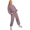 imageAUTOMET Womens 2 Piece Outfits Lounge Hoodie Sweatsuit Sets Plus Size Fall Fashion Clothes Airport Travel Pants TracksuitsLightpurple