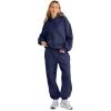 imageAUTOMET Womens 2 Piece Outfits Lounge Hoodie Sweatsuit Sets Plus Size Fall Fashion Clothes Airport Travel Pants TracksuitsNavy