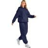 imageAUTOMET Womens 2 Piece Outfits Lounge Hoodie Sweatsuit Sets Plus Size Fall Fashion Clothes Airport Travel Pants TracksuitsNavy