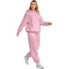 imageAUTOMET Womens 2 Piece Outfits Lounge Hoodie Sweatsuit Sets Plus Size Fall Fashion Clothes Airport Travel Pants TracksuitsPalepink