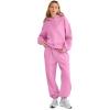 imageAUTOMET Womens 2 Piece Outfits Lounge Hoodie Sweatsuit Sets Plus Size Fall Fashion Clothes Airport Travel Pants TracksuitsPink