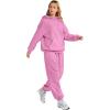 imageAUTOMET Womens 2 Piece Outfits Lounge Hoodie Sweatsuit Sets Plus Size Fall Fashion Clothes Airport Travel Pants TracksuitsPink