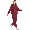 imageAUTOMET Womens 2 Piece Outfits Lounge Hoodie Sweatsuit Sets Plus Size Fall Fashion Clothes Airport Travel Pants TracksuitsRed