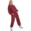 imageAUTOMET Womens 2 Piece Outfits Lounge Hoodie Sweatsuit Sets Plus Size Fall Fashion Clothes Airport Travel Pants TracksuitsRed