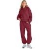 imageAUTOMET Womens 2 Piece Outfits Lounge Hoodie Sweatsuit Sets Plus Size Fall Fashion Clothes Airport Travel Pants TracksuitsRed